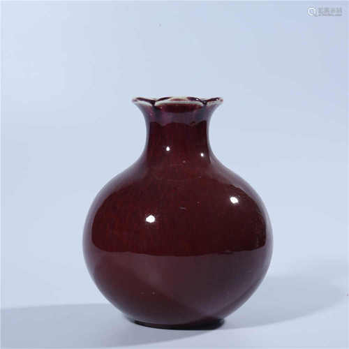 Glaze pomegranate bottle of Yongzheng kiln in Qing Dynasty