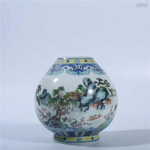 Qing Dynasty Qianlong pastel pot