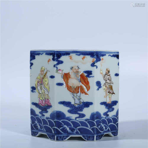 Qing Dynasty Qianlong pastel characters story pen