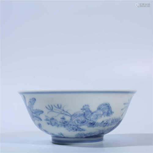 Qing Dynasty Qianlong blue and white bowl