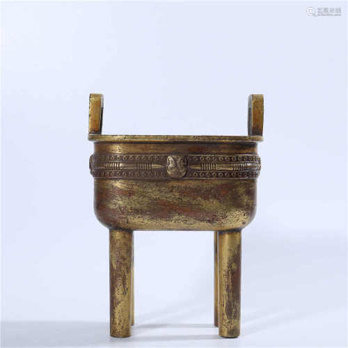 Zhengde gilded censer in Ming Dynasty