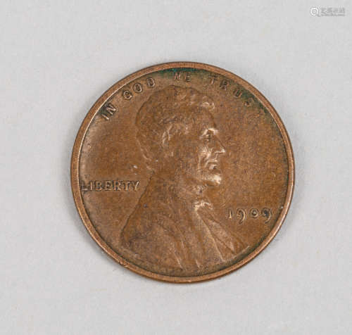 1909 VDB Lincoln Wheat Penny One Cent Coin