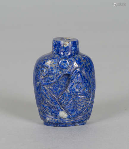 Chinese Old Lapis Carving Snuff Bottle