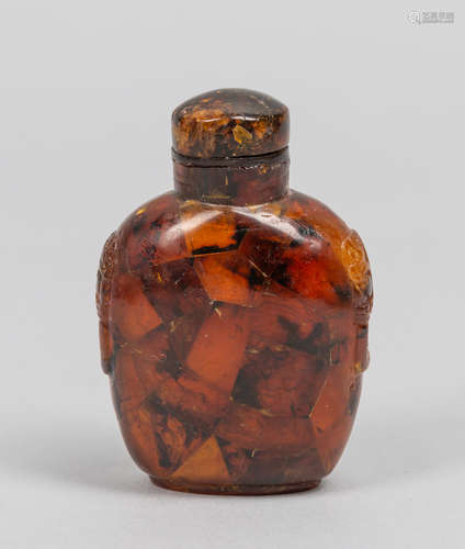 Chinese Old Amber Snuff Bottle