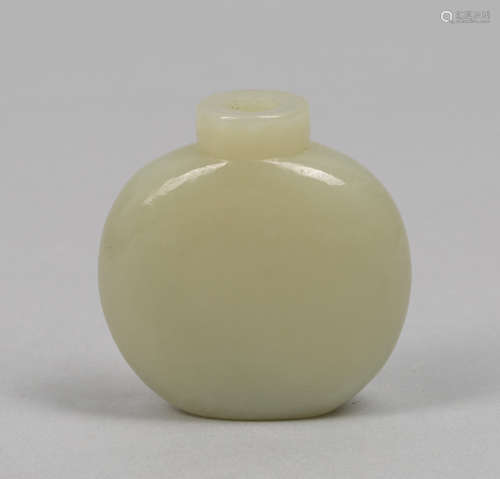 Chinese Old Pale Celadon Jade Snuff Bottle