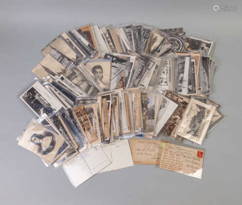 Large Groups Black White Photo Postcard Collection