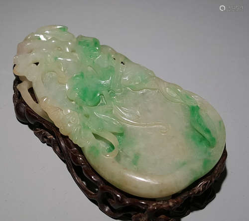 JADEITE GOURD PATTERN BRUSH WASHER