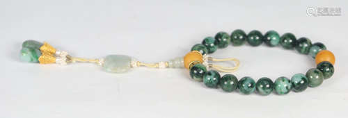 JADEITE 18 BEADS STRING BRACELET