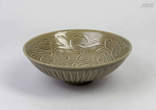 Chinese Yaozhou Type Porcelain Lotus Bowl