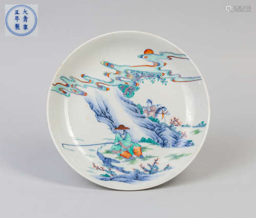 Chinese Export Douchai Porcelain Plate