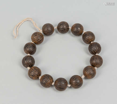Chinese Carved Agarwood Beads