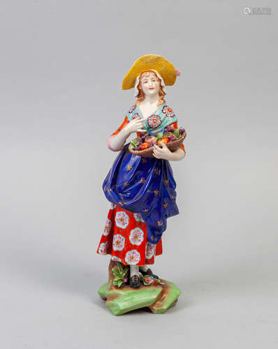 German Famille Rose Porcelain Figure