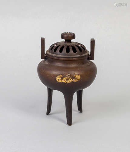 Japanese Taisho Bronze Cabinet Censer