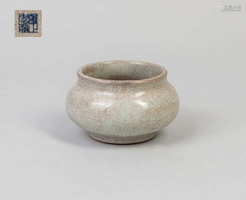 Chinese Ge Type Glazed Porcelain Brush Pot