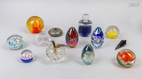 Collection of Art Glass Paper Weight