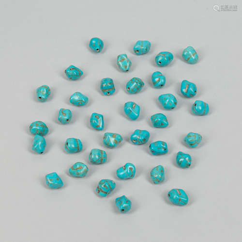 Sets Designed Turquoise Stone Beads