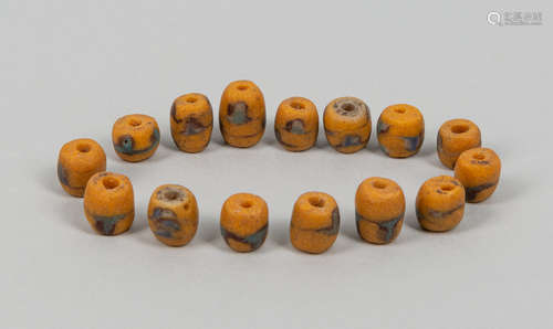 Set Antique Roman Devil Eye Glass Beads (200 AD - 1204 AD)