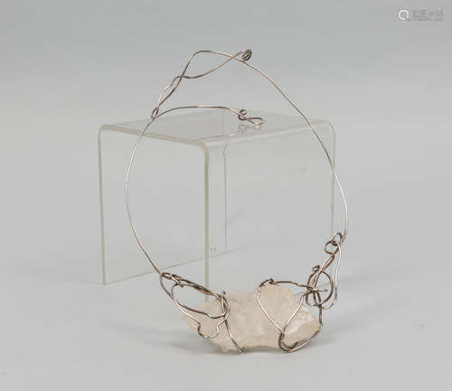 Designed Kazuko Oshima Type Crystal Wire Necklace