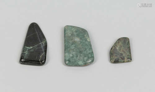 Sets Pre-columbian Type Spinach Jade Slab Tools