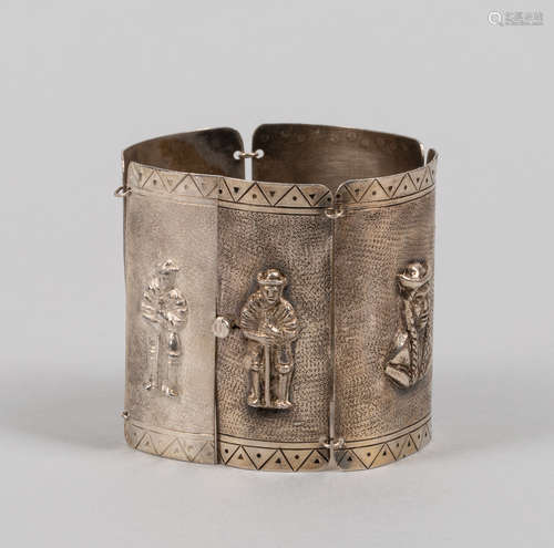 Native American Type Silver Cuff