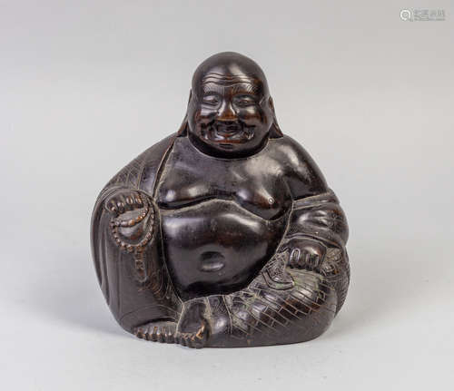 Large Chinese Carved Bronze Buddha