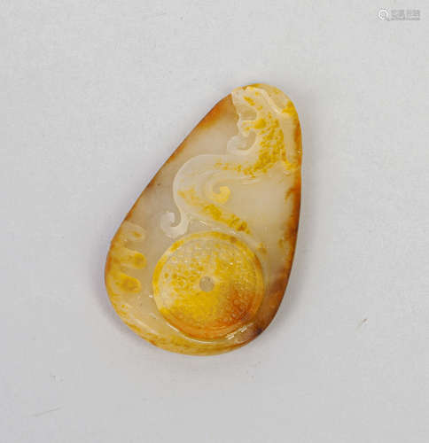 Chinese White Pebble Jade Toggle