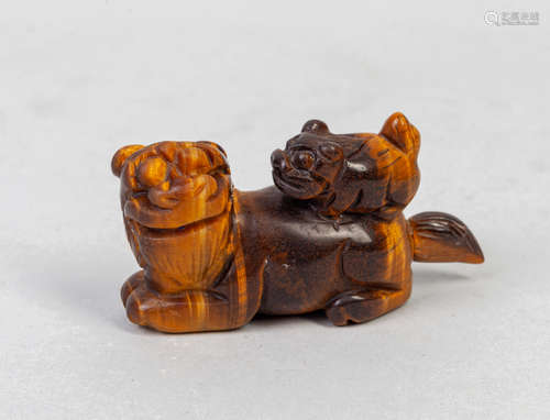 Fine Chinese Tiger Eye Carving Paper Weight