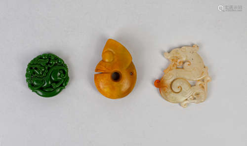 Group of Chinese Jade Stone Carvings