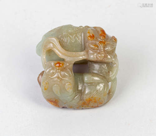 Chinese Pebble Jade Toggle