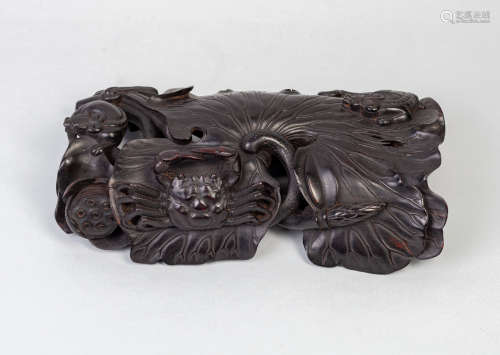 Large Chinese Carved Wood Stand