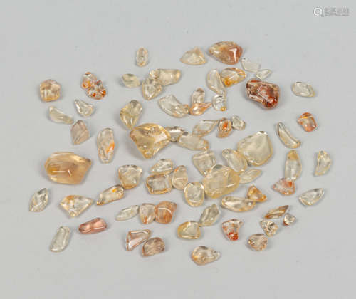 A Large Group of Clear Arizona Sunstone Diamonds