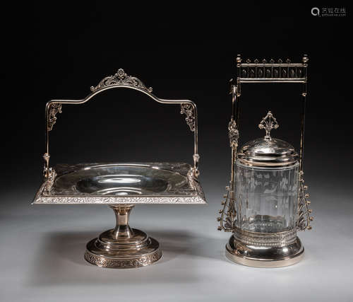 Set Quadruple Silverplate E.G. Webster & Bro. Pickle Castor