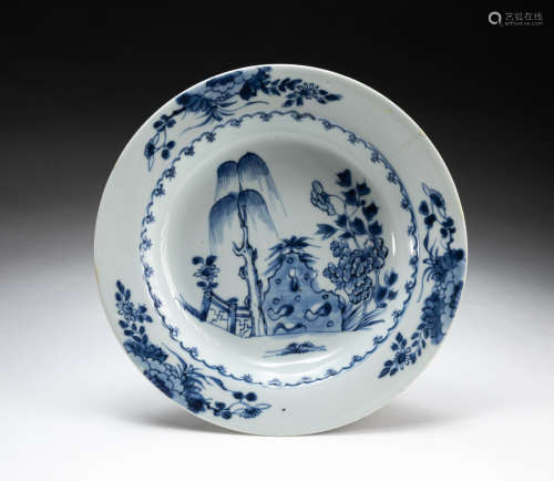 Chinese Export Blue White Porcelain Plate