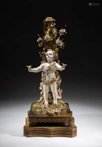 Designed Italy Capodimonte Type Porcelain Figure