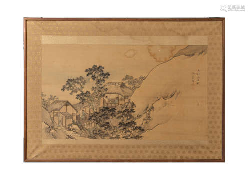 Chinese Old Watercolor Painting on Silk