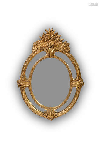 Large Rococo Type Gold Color Wall Hanging Mirror