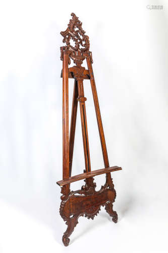 English Carved Wood Oil Painting Easel