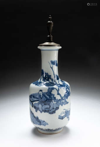 France Designed Chinese Blue White Porcelain Urn