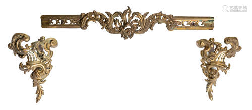 Set Louis XVI Style Gilt Bronze Chenets