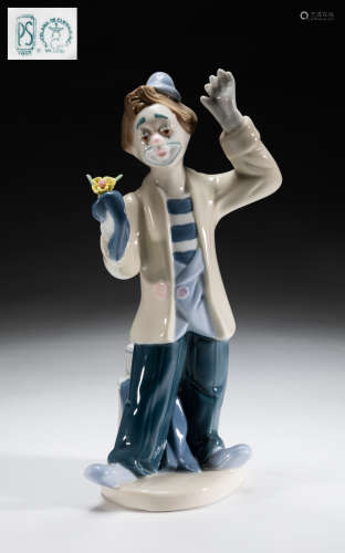 Collectible Lladro Porcelain Figure of Clown