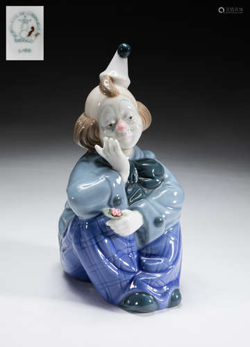 Collectible Lladro Porcelain Figure of Clown