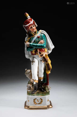 Vintage Italy Glazed Porcelain Figure of Soldier