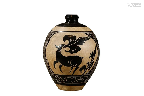 CIZHOU WARE 'ANIMAL' VASE