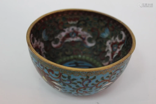 Chinese Cloisonne Bowl