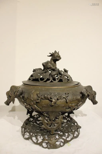 Large Asian Incense Burner, 3 Sections