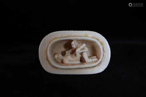 Japanese Bone Carving, Erotic Subject