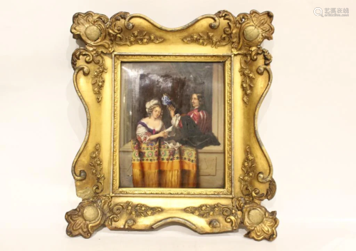 Framed Painting on Porcelain