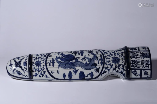 Chinese Blue and White Porcelain Instrument,Mark