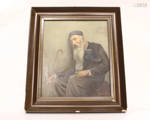 Jewish Oil Painting,Signed