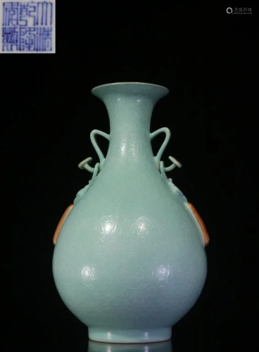 Republican Chinese Hand Paint Glazed Porcelai Vase